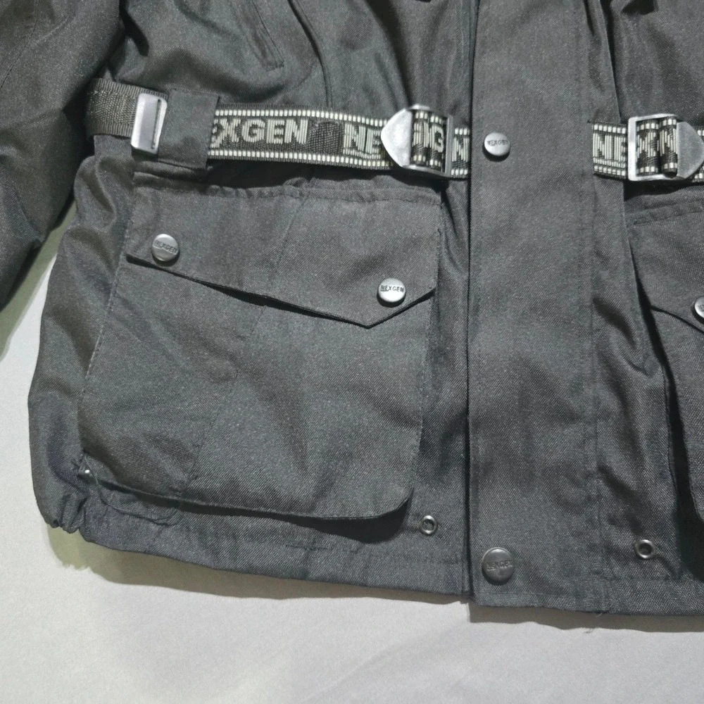 Nexgen Motorcycle Jacket Mens XL Black Waterproof Nylon Quilted Padded Utility